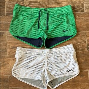 Nike Dri-FIT Mesh Running Shorts Bundle | Green & White | Women’s